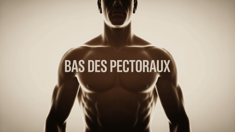 Vue stylisée bas des pectoraux