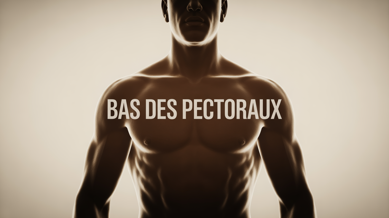 Vue stylisée bas des pectoraux