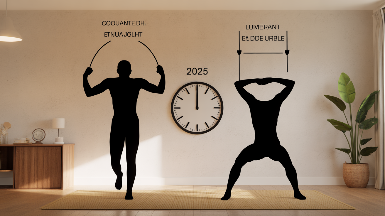Ordre cardio ou musculation en 2025, silhouettes en action