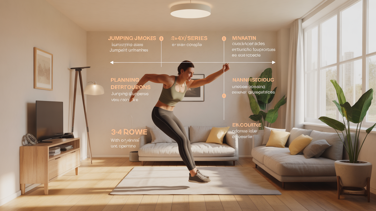 Exercices cardio maison jumping jacks burpees planning