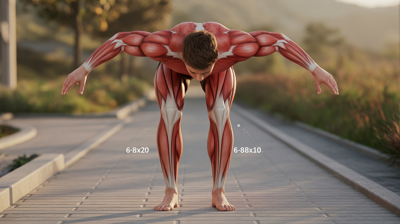 Extension debout muscler mollets schéma muscles principaux