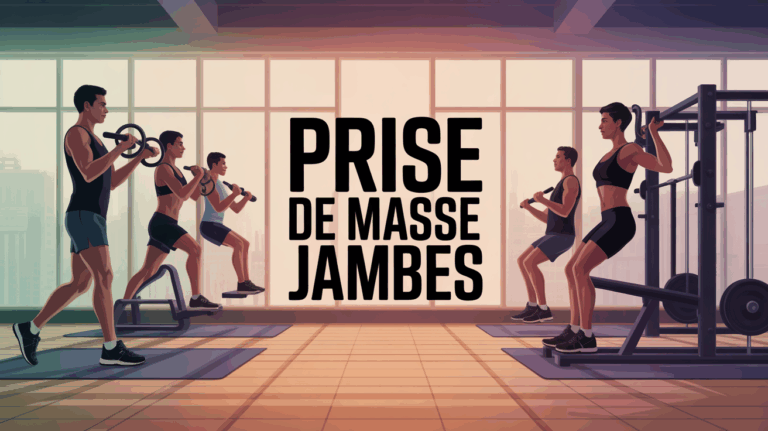 plan musculation prise de masse jambes illustration