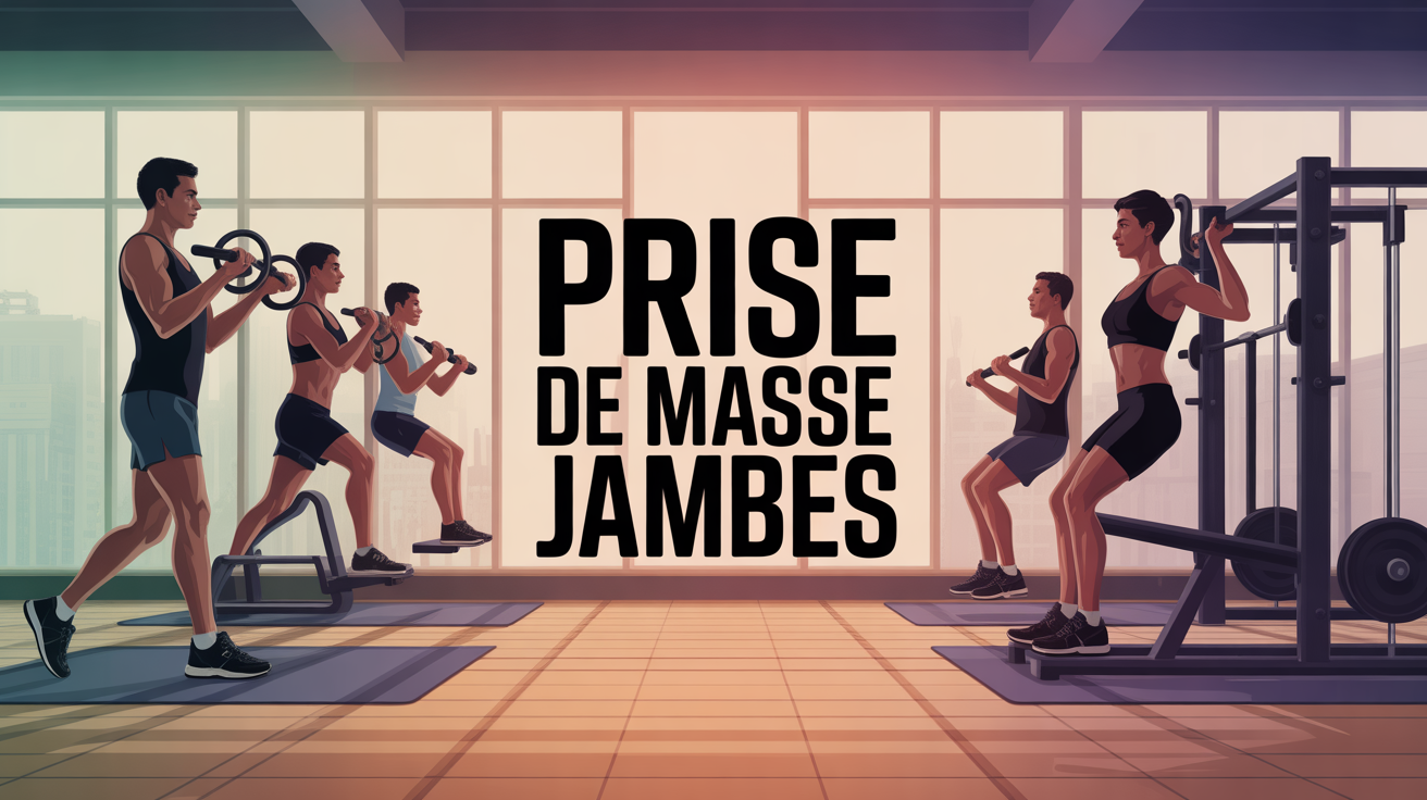 plan musculation prise de masse jambes illustration