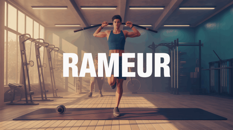 Illustration rameur gym technique moderne