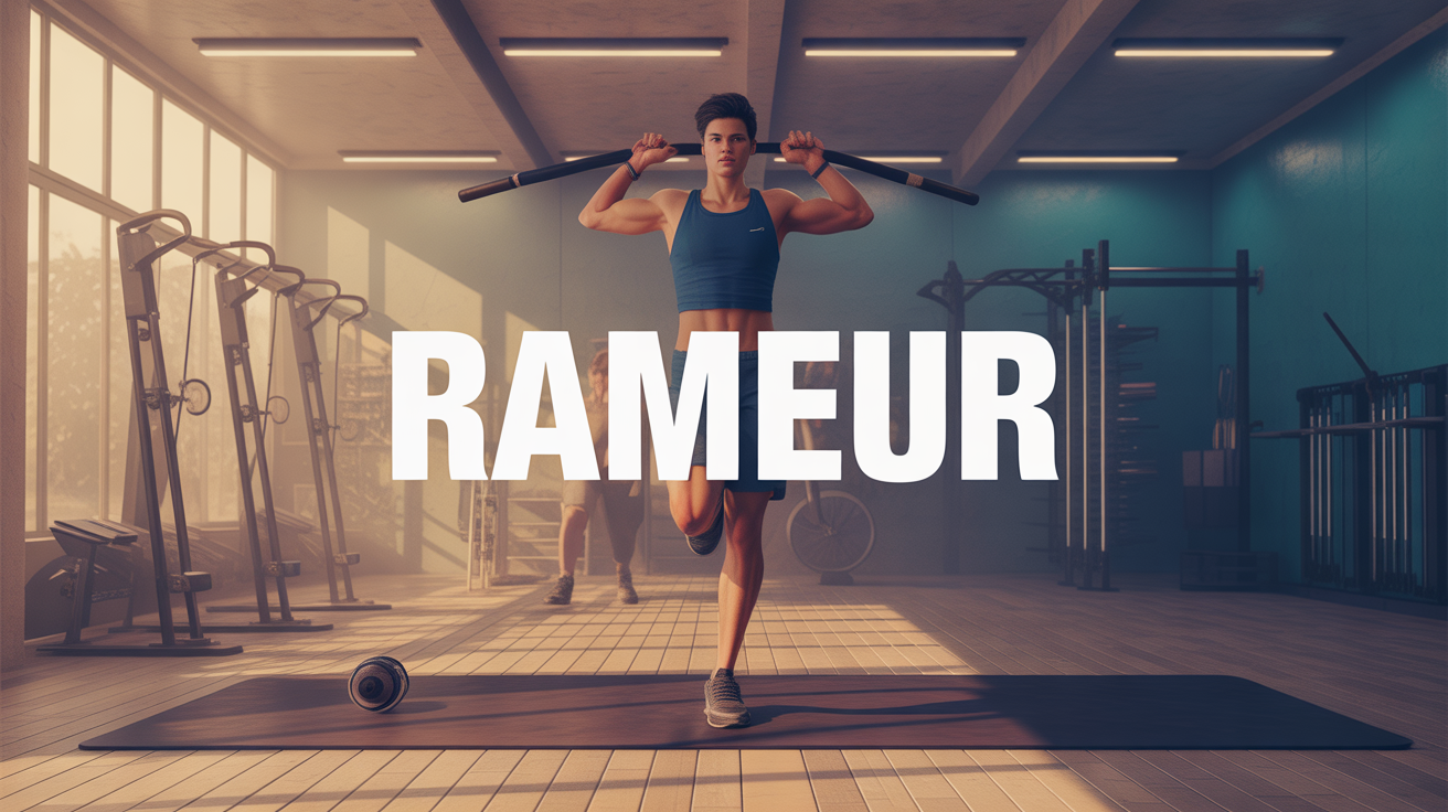 Illustration rameur gym technique moderne