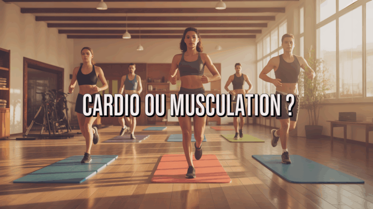 Salle de sport avec cardio et musculation, ambiance dynamique