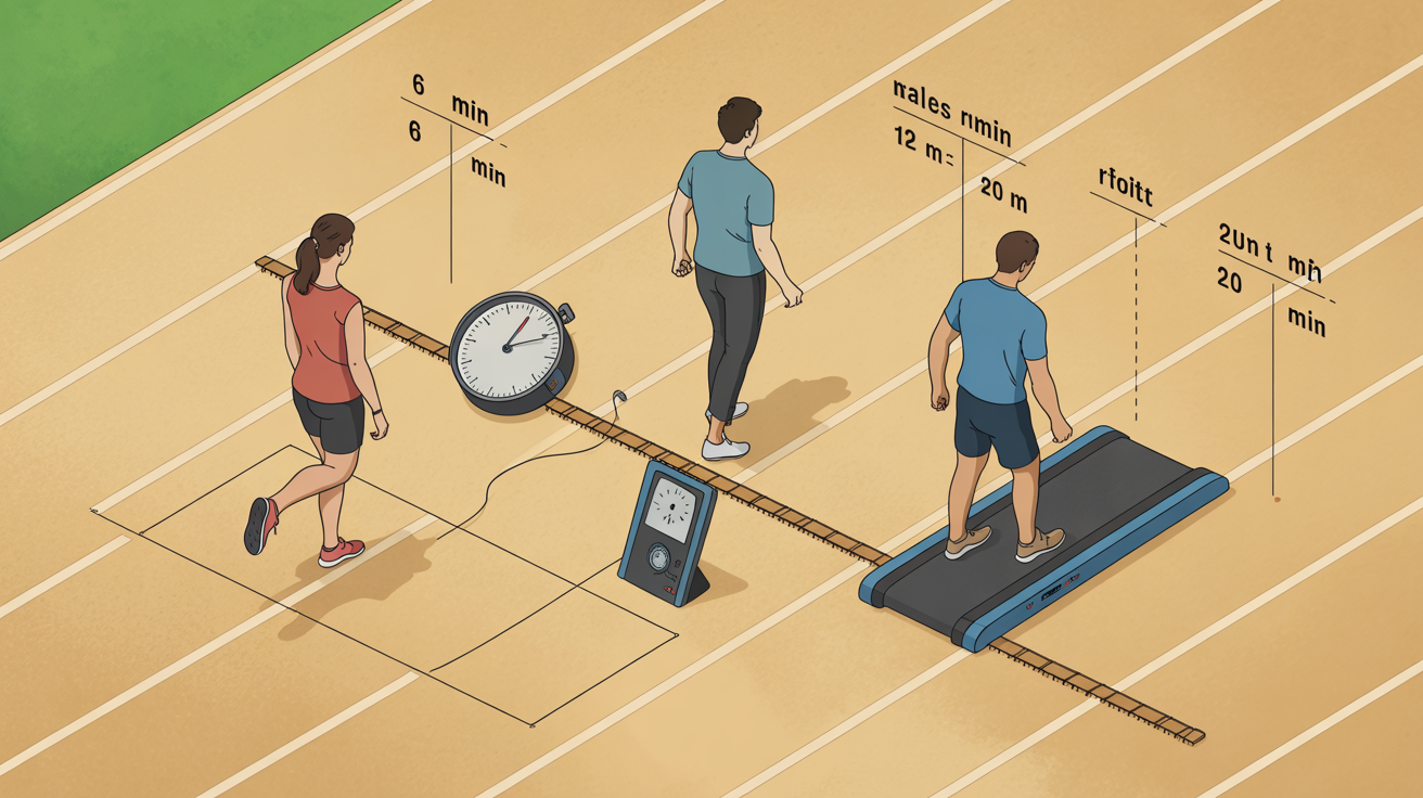 Silhouettes tests VMA piste plots tapis roulant