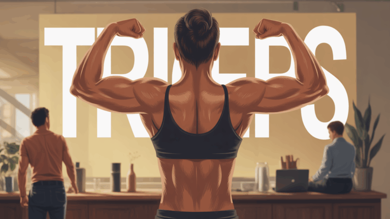 Bras triceps musclé extension fond sportif