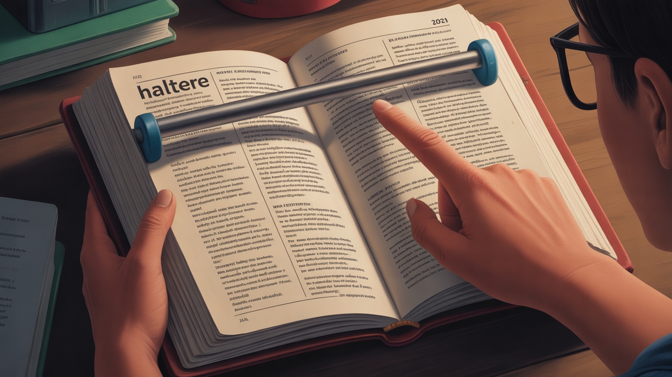 visuel SEO haltere dictionnaire page ouverte