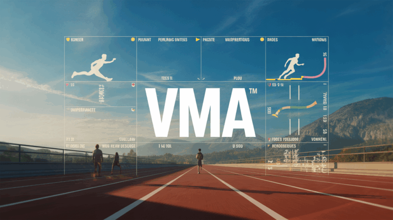 Illustration VMA piste, coureurs, montre GPS, progression