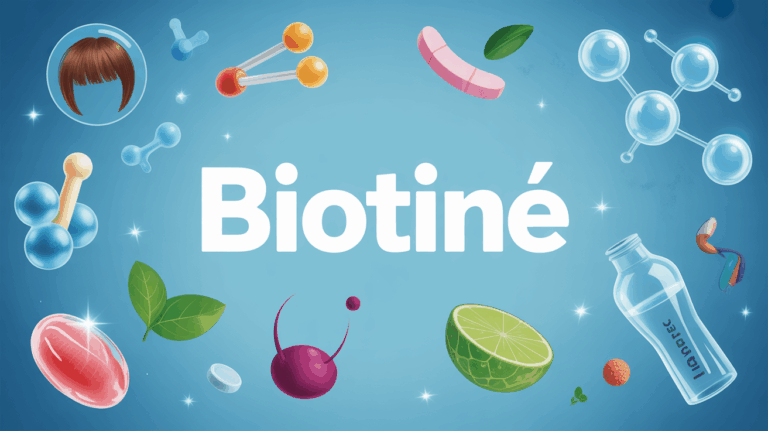 illustration biotine sante vitalite cheveux ongles sportifs