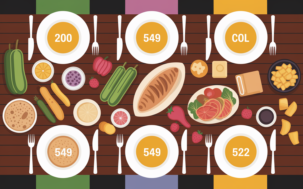 table aliments calories pain saumon chips