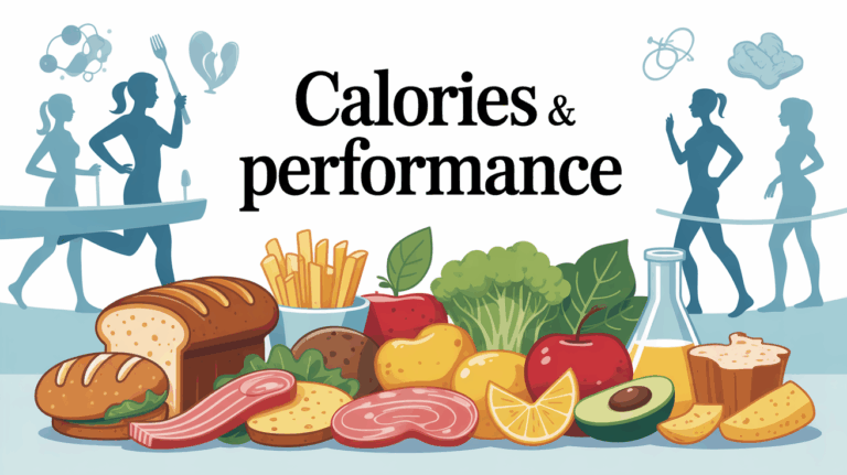 tableau aliments calories et silhouettes sportives