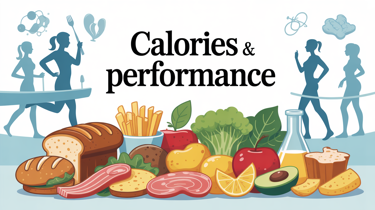 tableau aliments calories et silhouettes sportives
