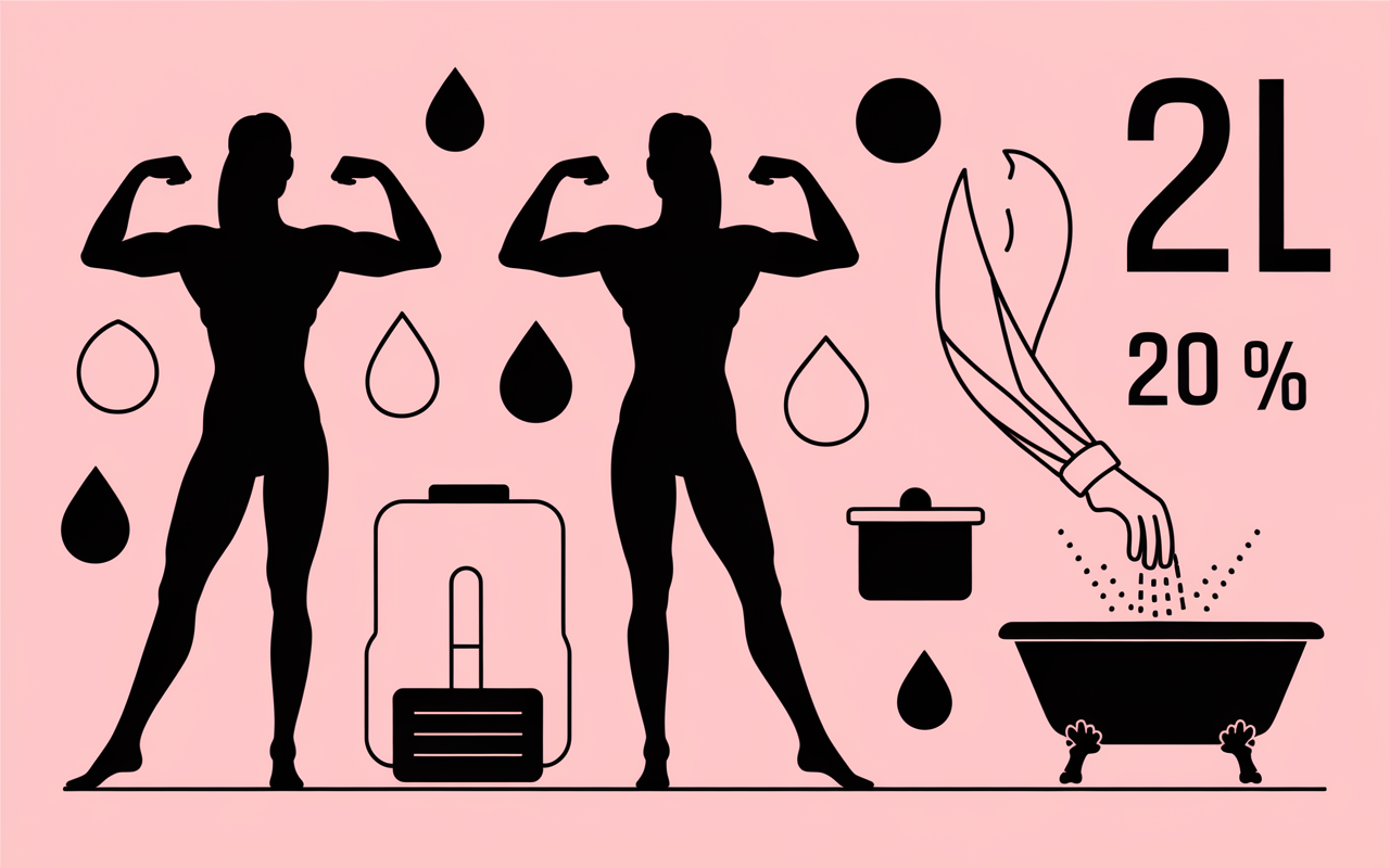 image massage bain froid courbatures hydratation