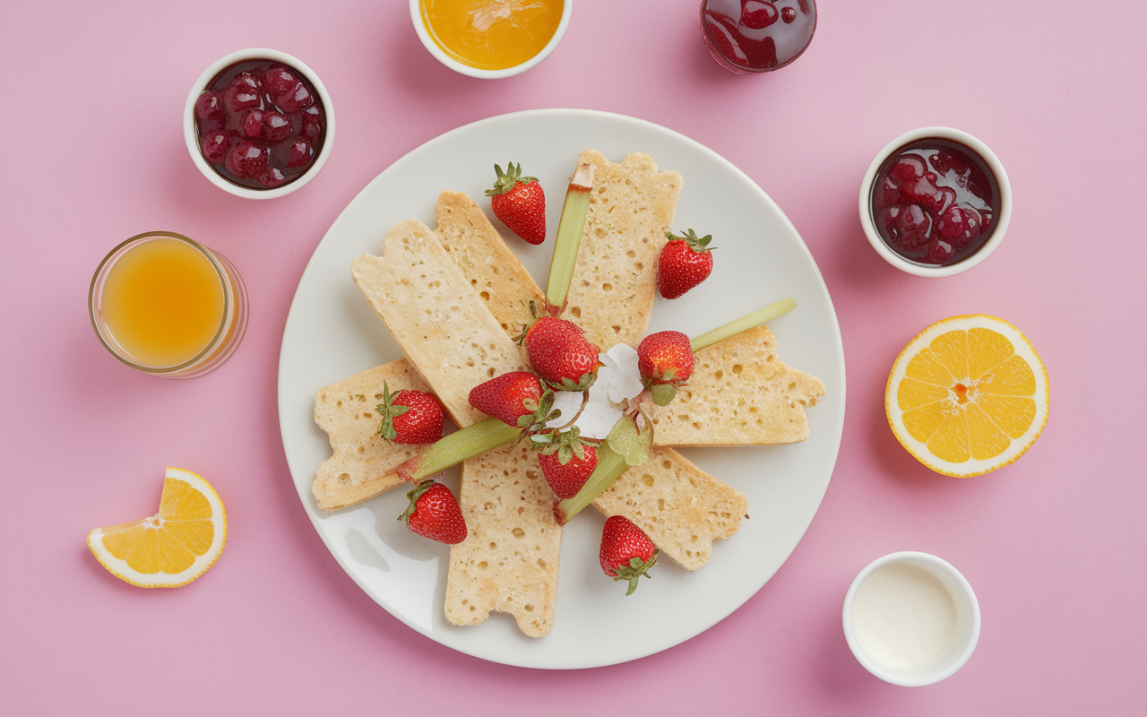 Assiette fruits peu caloriques dés de pastèque rhubarbe fraise citron ramequins de compote et yaourt