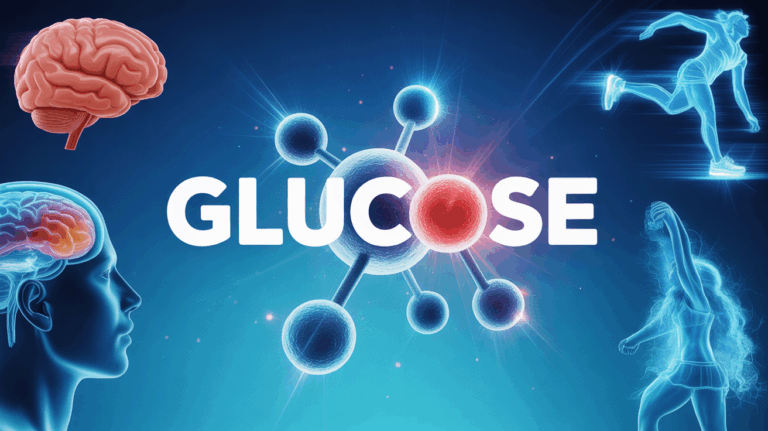 illustration molecule glucose energie cerveau sportif