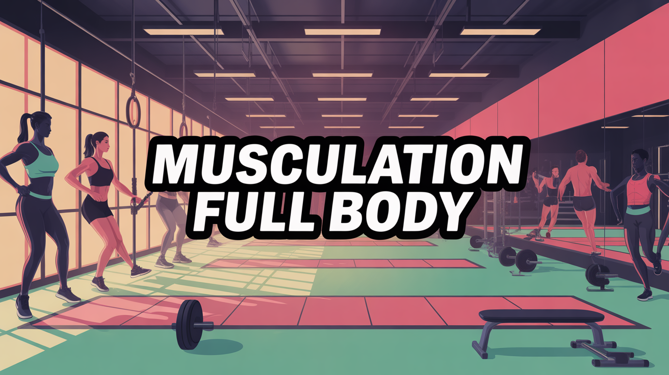 musculation full body silhouettes entrainement salle modernes