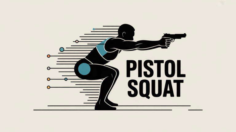 infographie silhouette pistol squat biomecanique