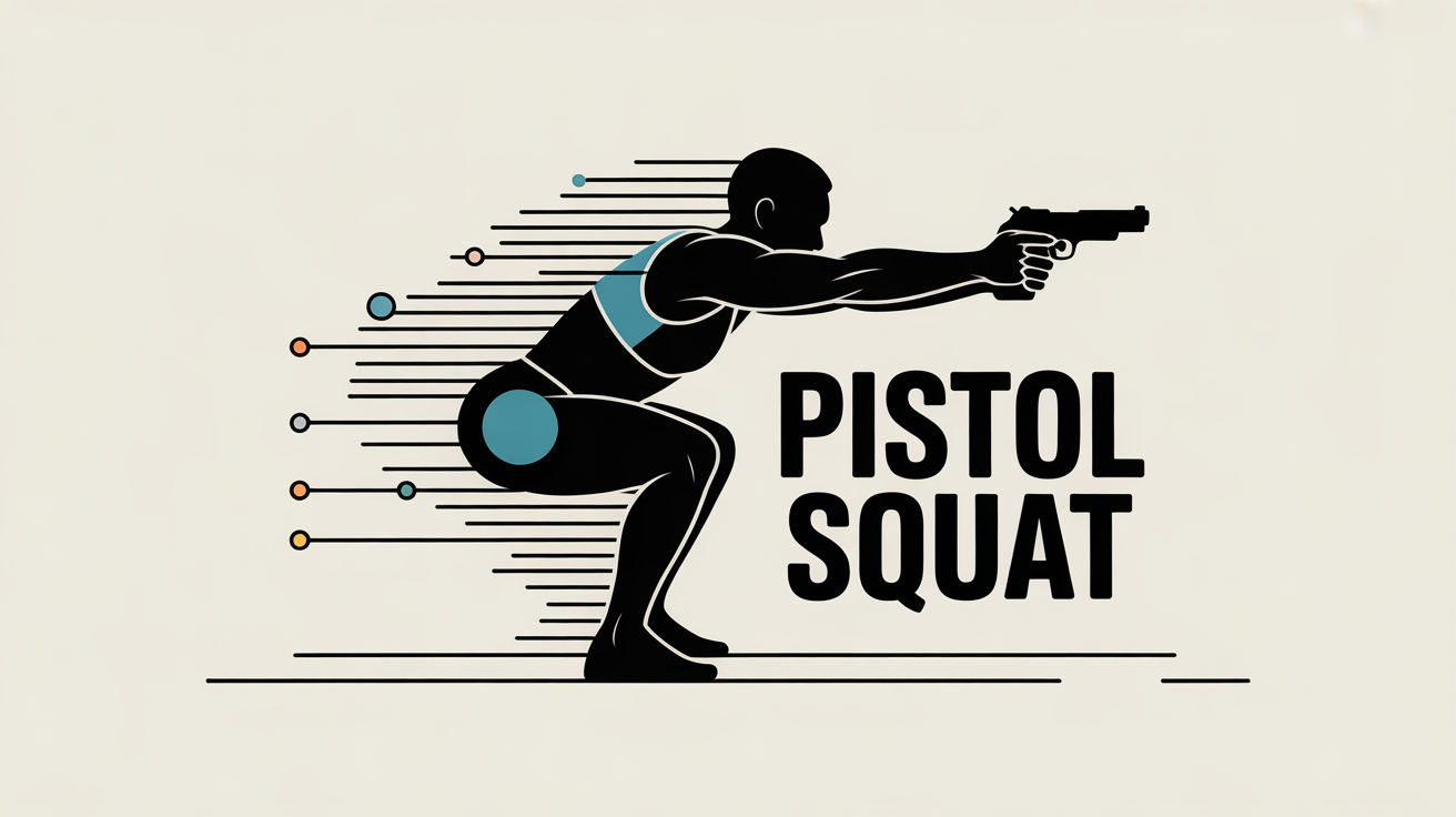 infographie silhouette pistol squat biomecanique