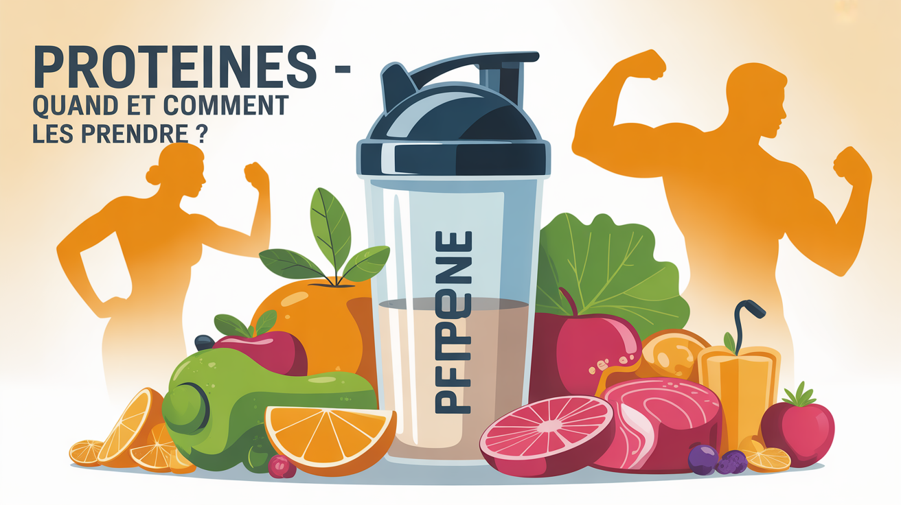 Shaker de proteines et aliments riches en proteines musculation