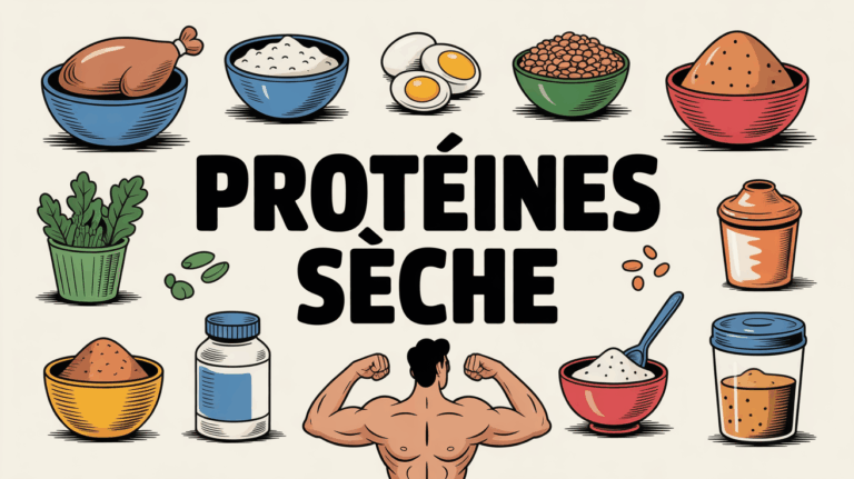 Aliments et poudres proteiques pour seche