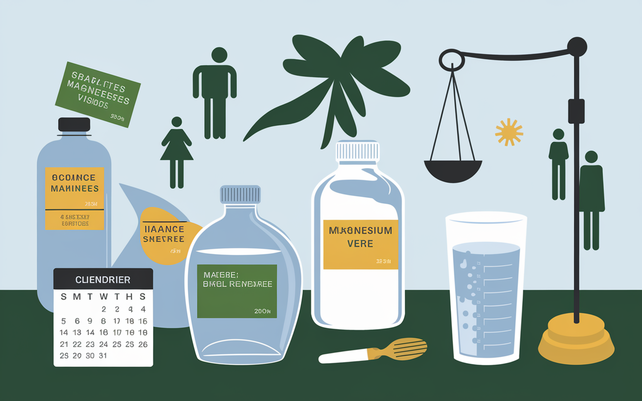 eau magnesium sulfates maigrir du ventre verre doseur
