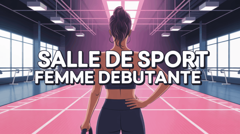 Femme débutante salle de sport illustration motivation