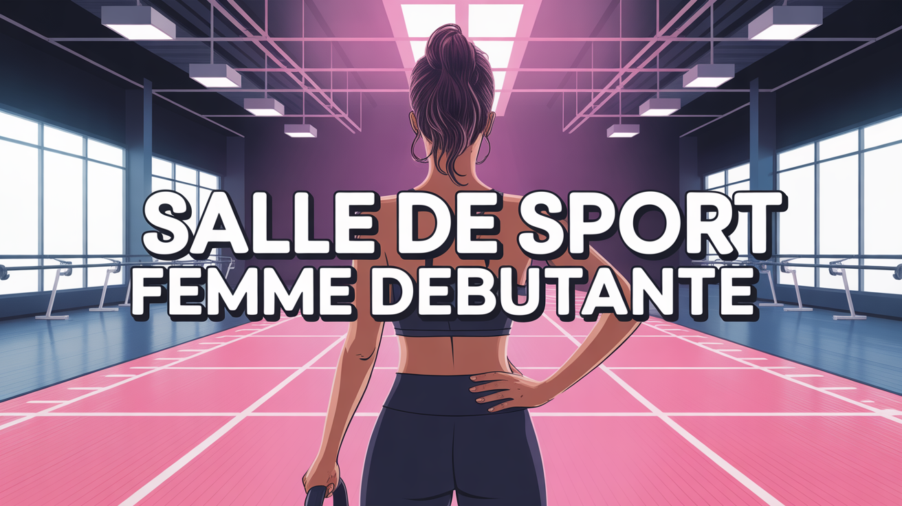 Femme débutante salle de sport illustration motivation