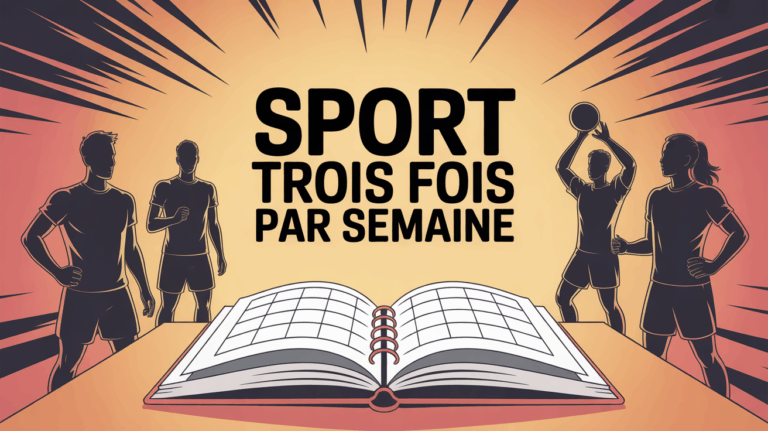 agenda ouvert sport trois fois par semaine silhouettes dynamiques