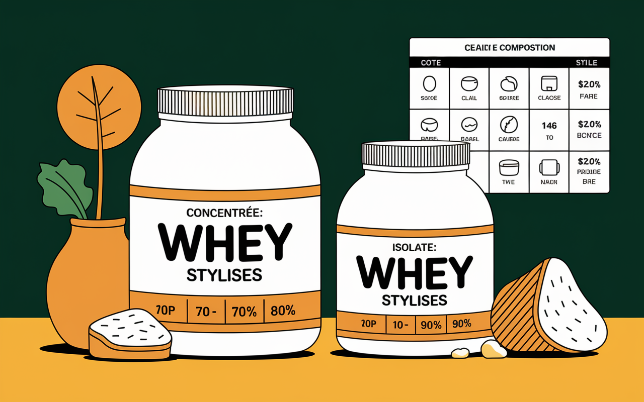 pots whey proteine concentrate isolate comparaison