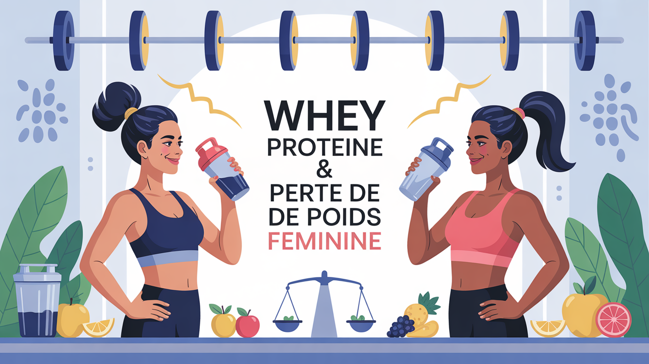 femme sportive avec shaker whey proteine perte de poids