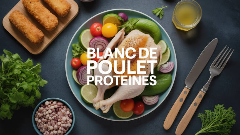 assiette blanc de poulet protéines légumes pesées