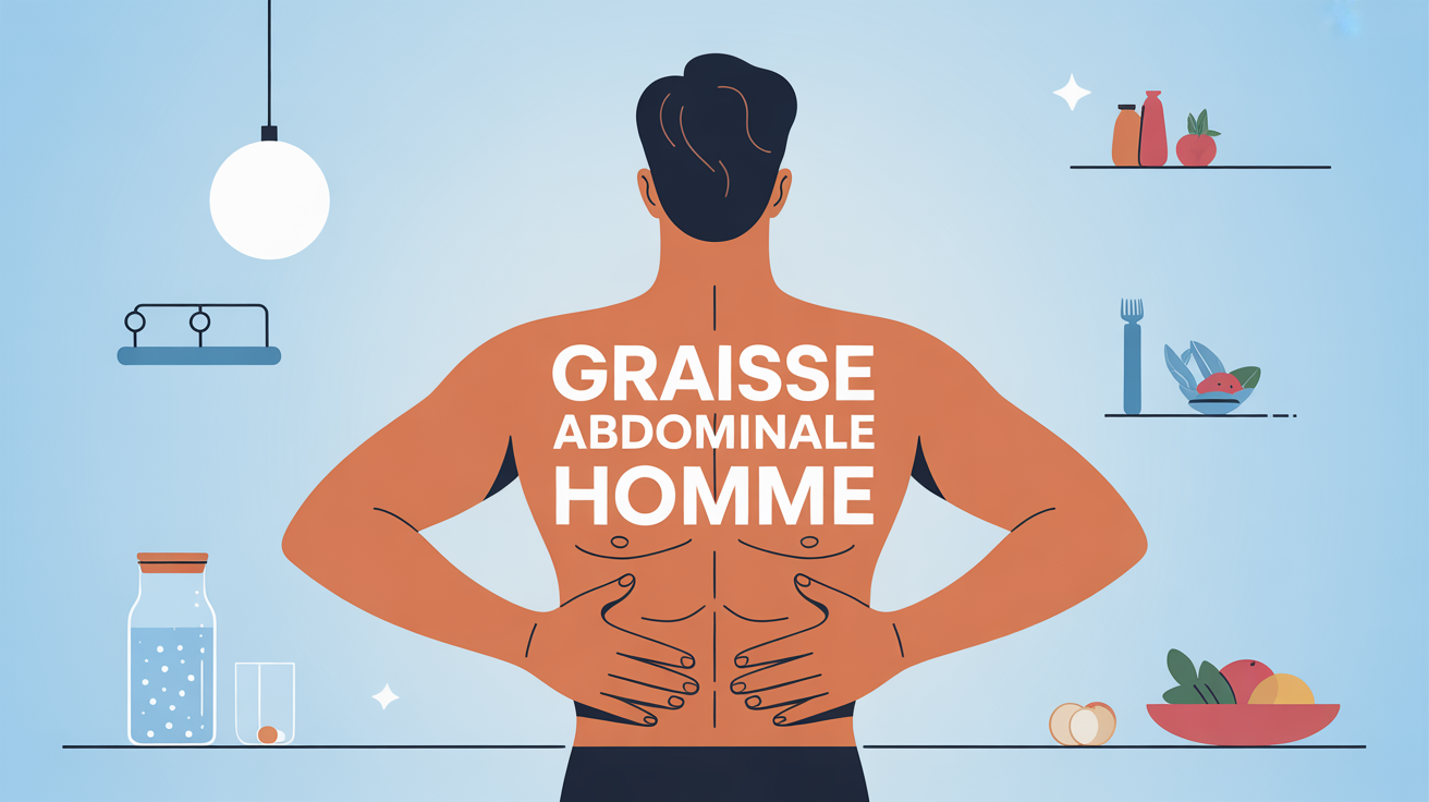Visuel graisse abdominale homme santé motivation