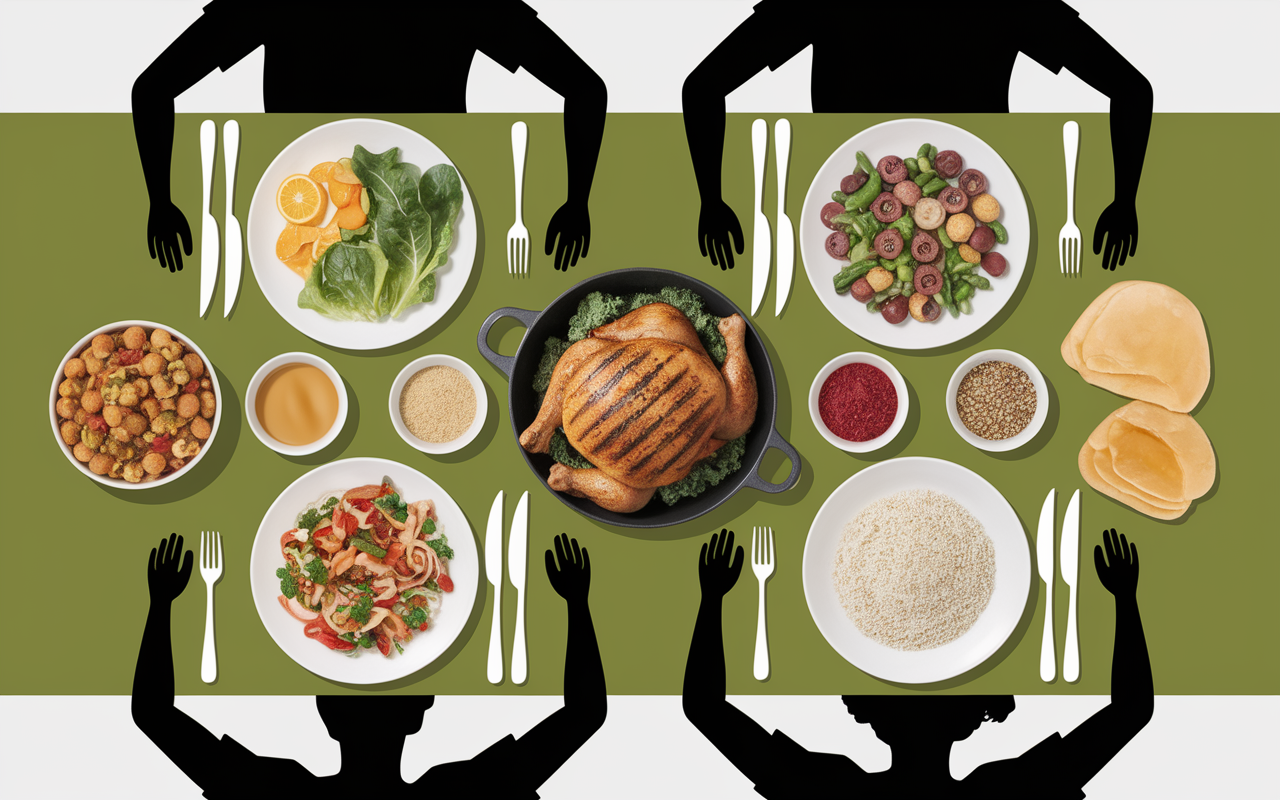 Table assiette menus equilibres perte de poids