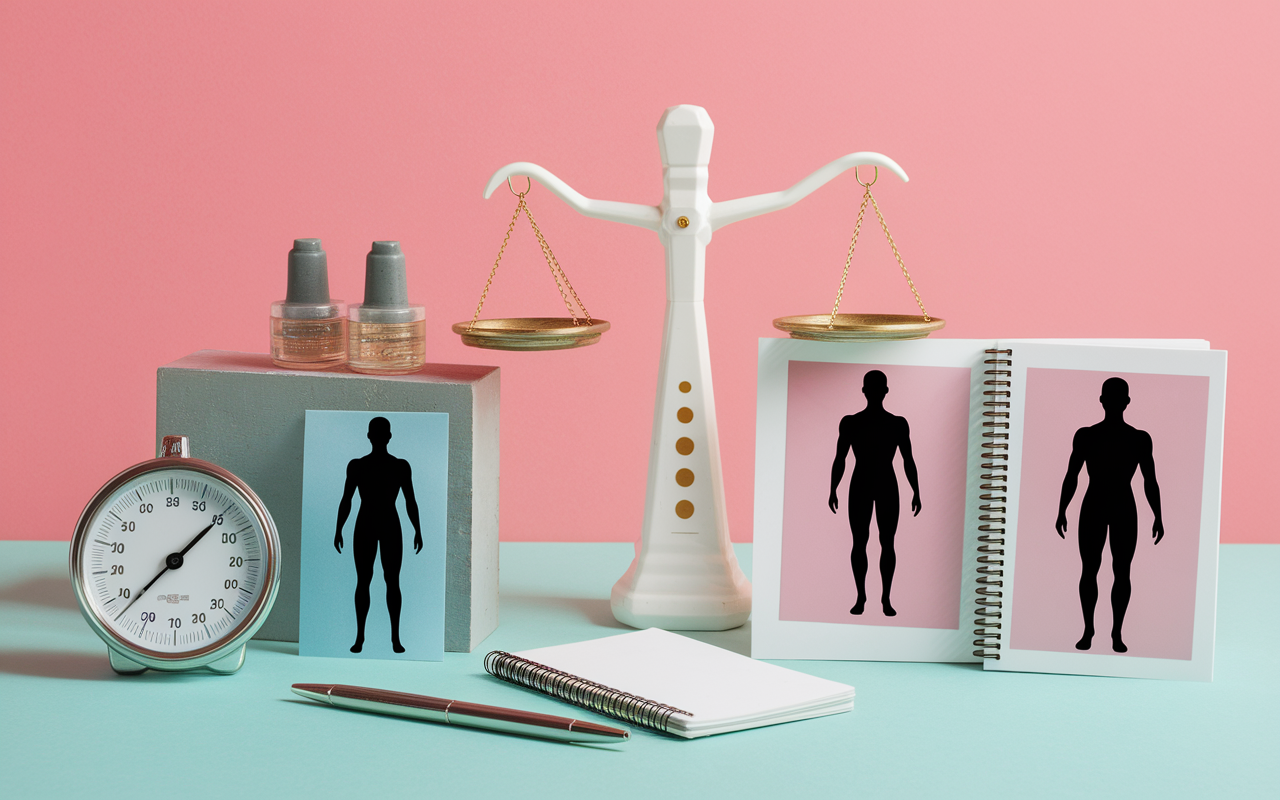 Outils mesures mensurations photo balance evolution sport poids