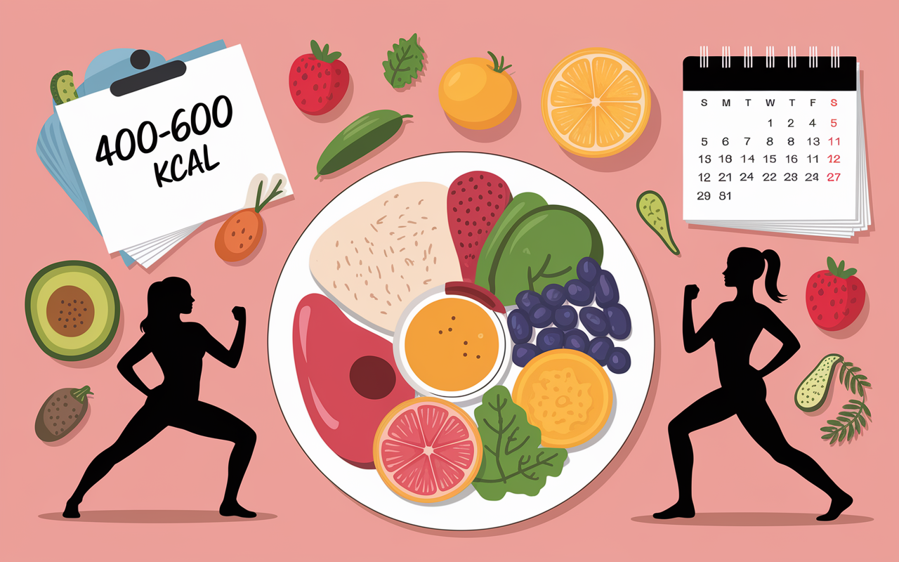 Menu perte de poids 5 kilos assiette equilibrée et deficit calorique