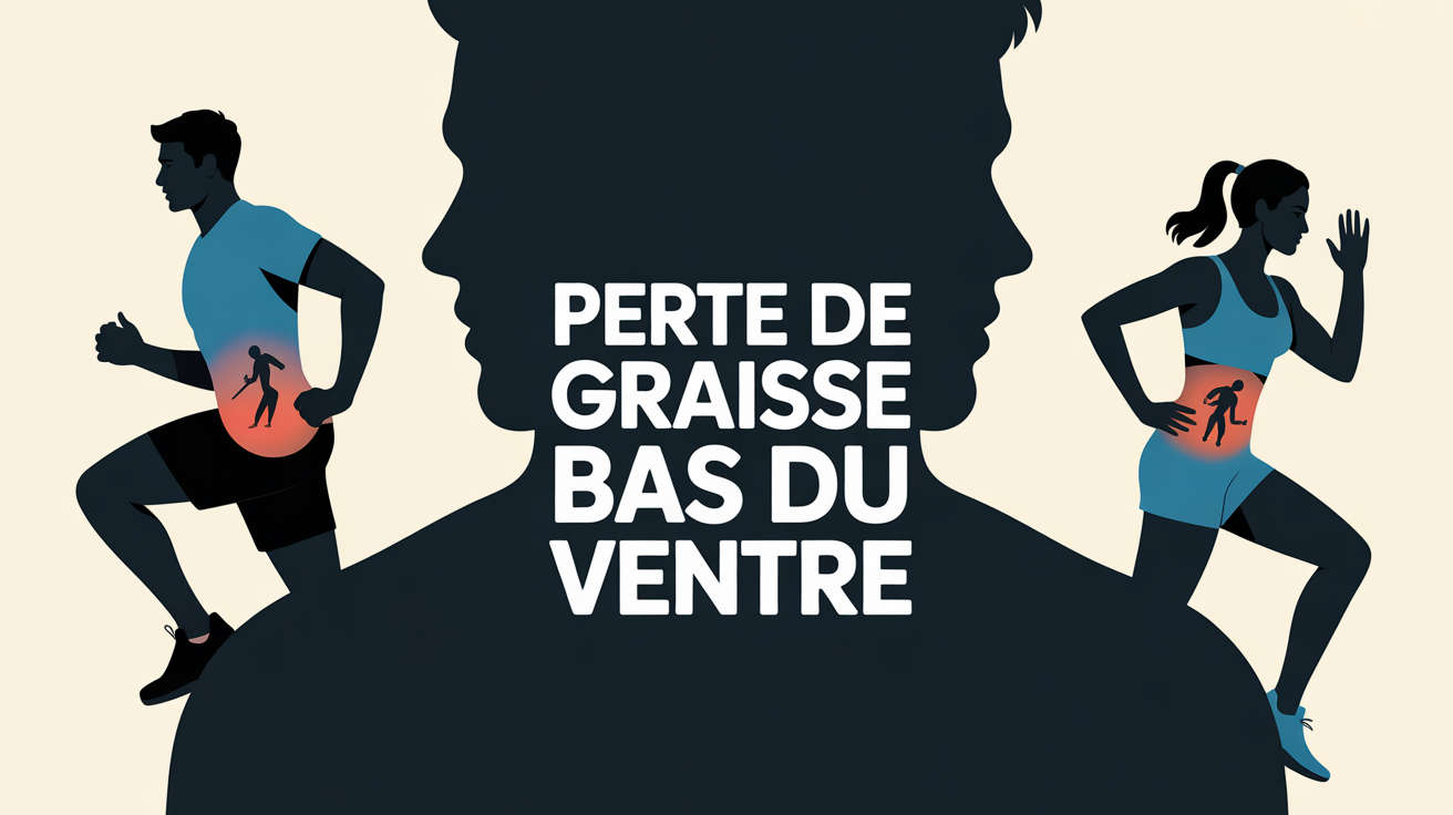 silhouette profil action bas ventre perte de graisse