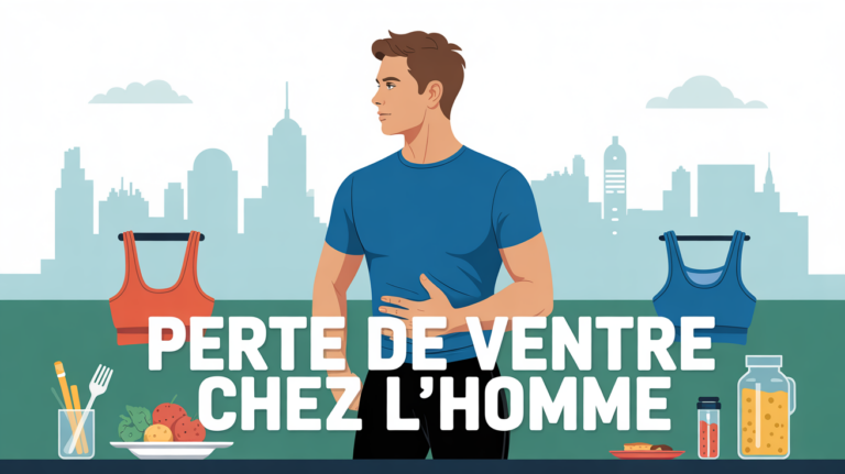 Homme perte de ventre debout T-shirt ajuste sport nutrition