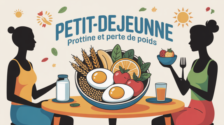 assiette petit dejeuner proteine oeufs yaourt avoine perte de poids