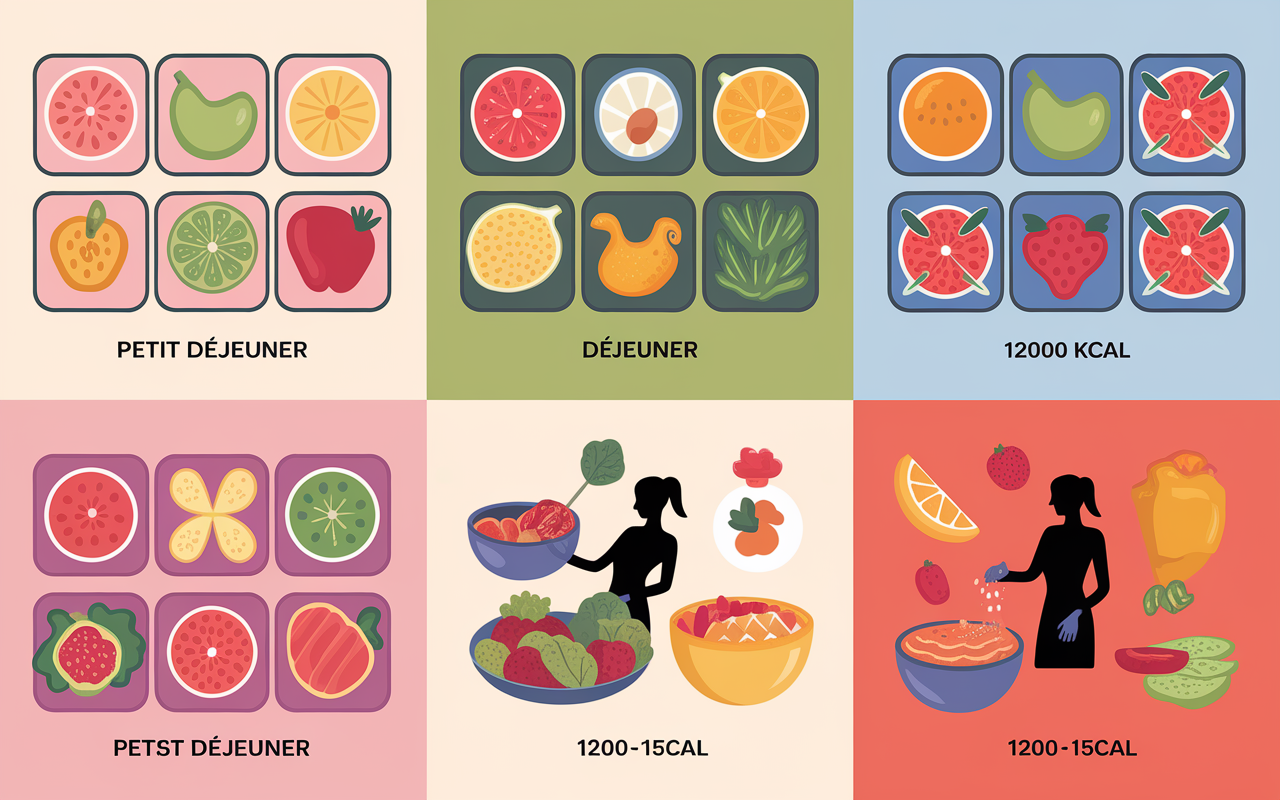 Planning avec repas minceur pour perte 5 kg en 1 mois PDF