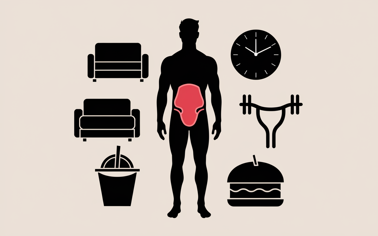 Accumulation graisse abdominale homme causes