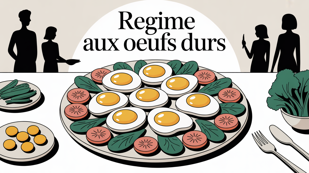 Assiette oeufs durs pamplemousse legumes balance regime oeufs durs