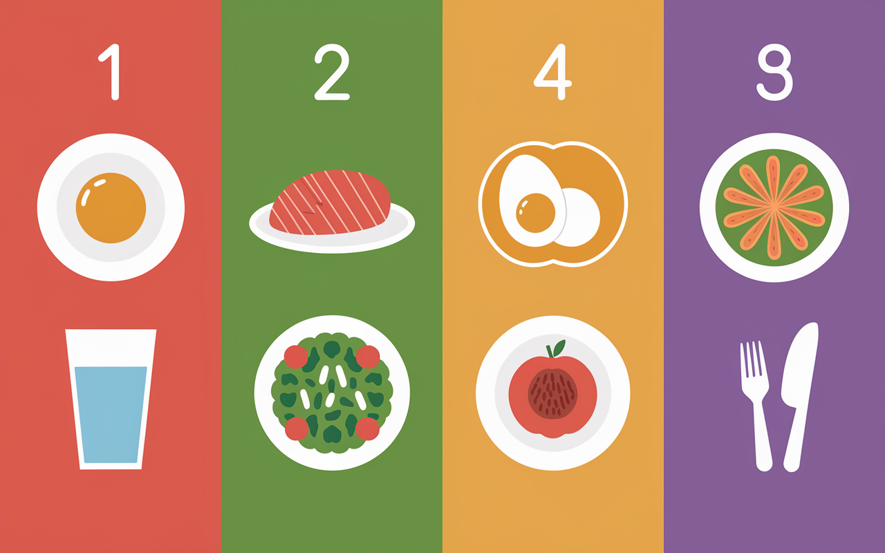 tableau repas regime natman 4 jours illustration