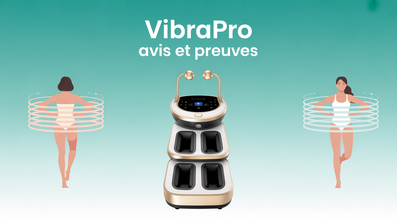 VibraPro avis appareil massage anti-cellulite vue stylisee