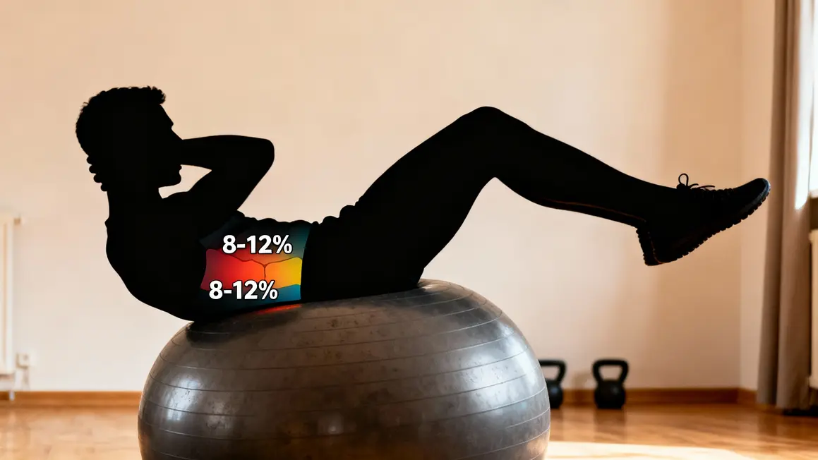 Crunch Swiss Ball activation transverse obliques