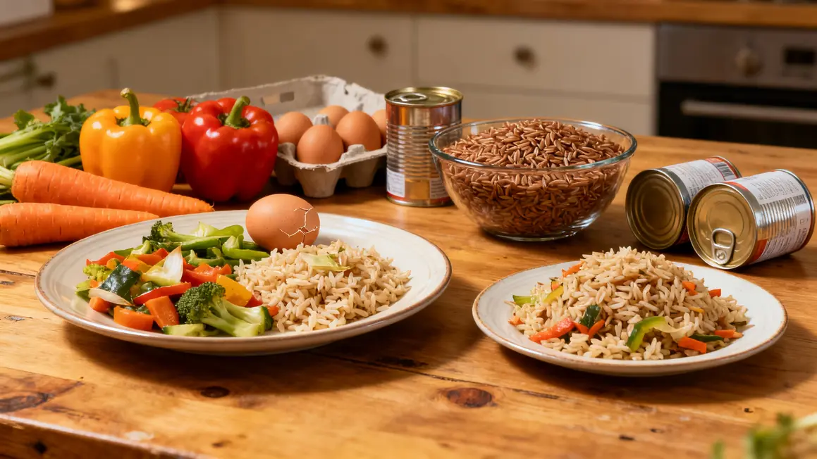 Table avec aliments sains musculation assiette perte de poids