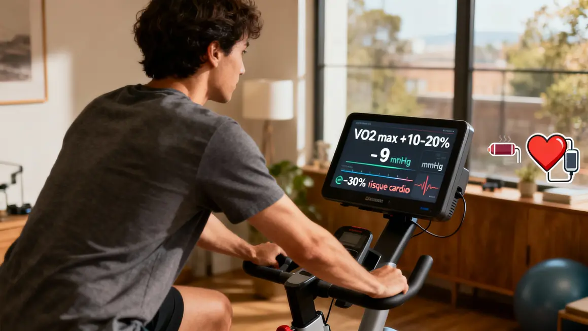 Santé coeur gains vélo d appartement quotidien