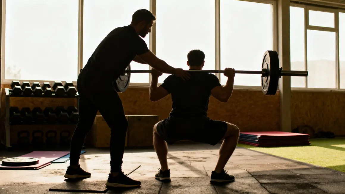 Coach musculation sécurité squat alignement