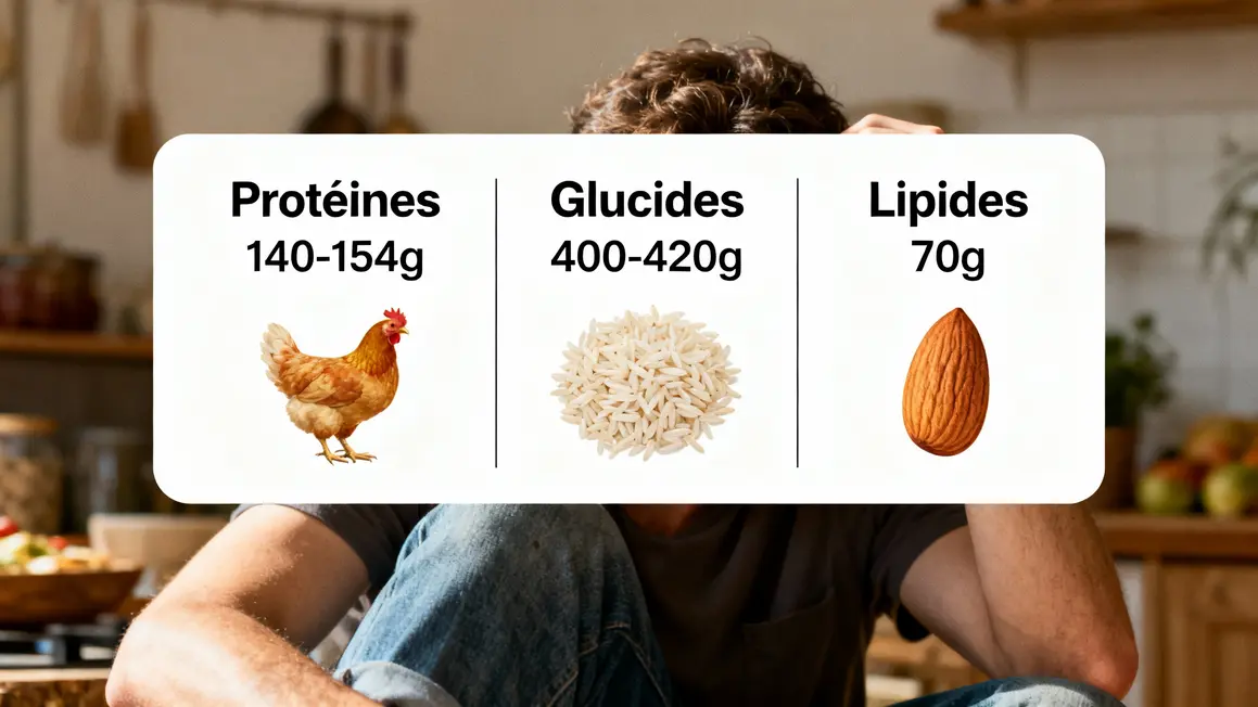 tableau proteines glucides lipides prise masse